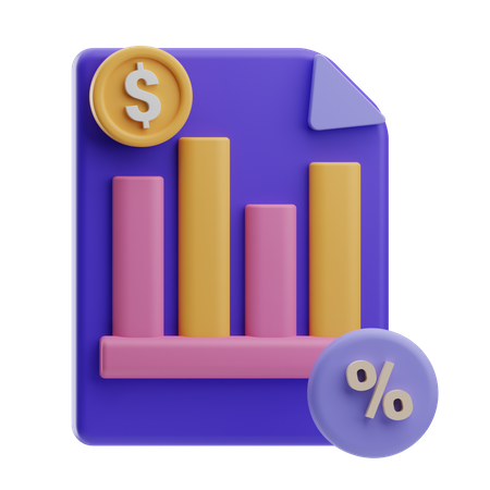 Tax Report  3D Icon