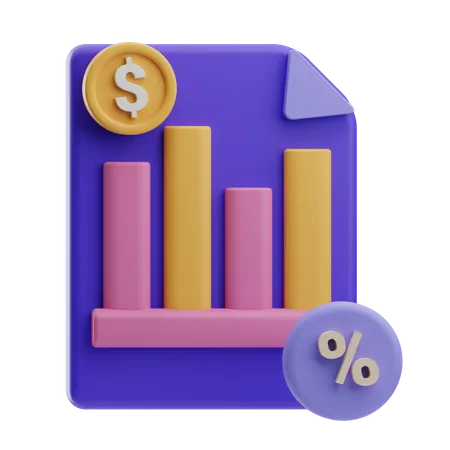 Tax Report  3D Icon