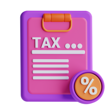 Tax Report  3D Icon