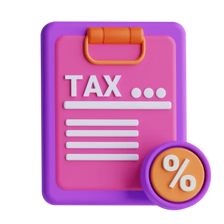 Tax Report  3D Icon