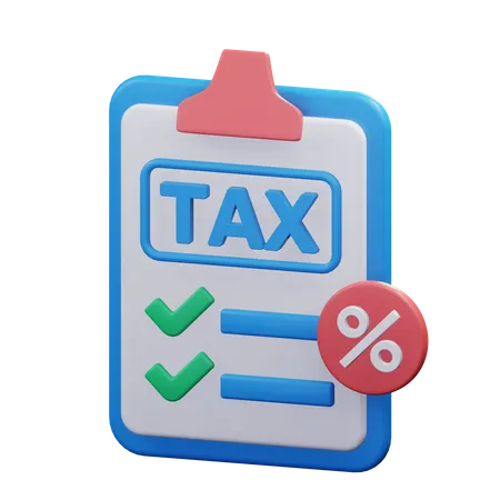 Tax Report  3D Icon