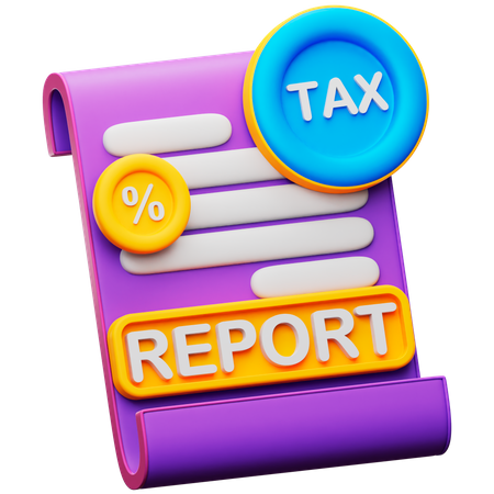 Tax Report  3D Icon