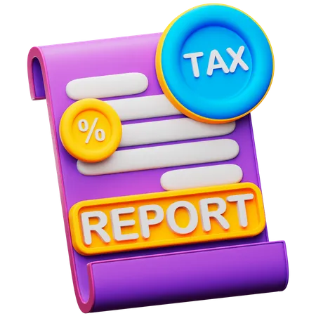 Tax Report  3D Icon