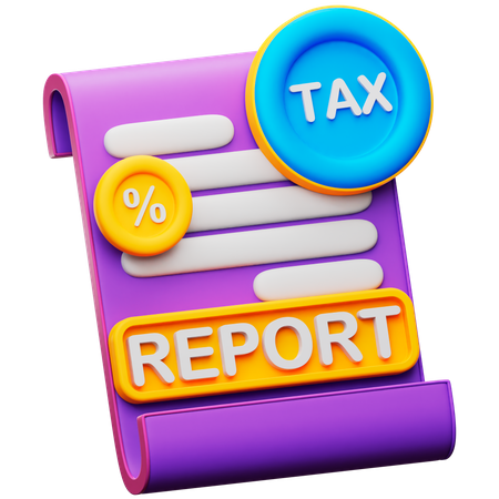 Tax Report  3D Icon