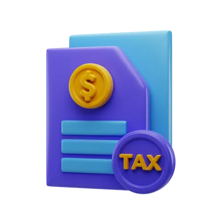 Tax Report 3 D Icon 3D Icon