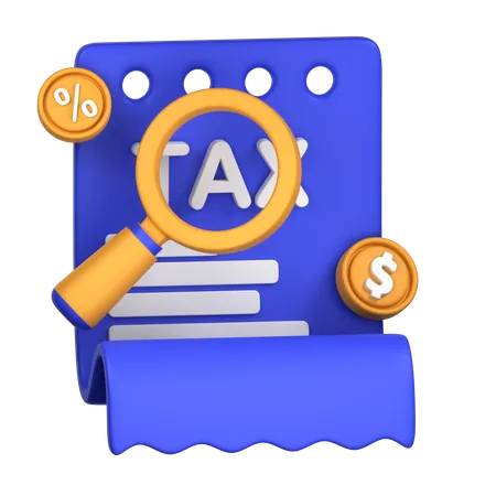 Tax Research  3D Icon