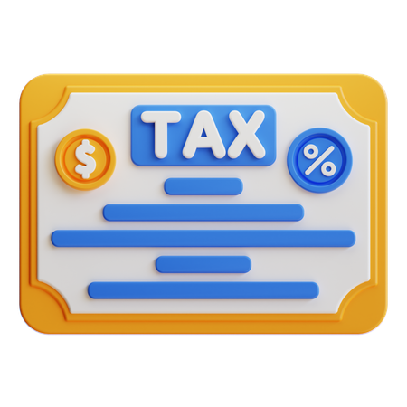 Tax Residence Certificate  3D Icon