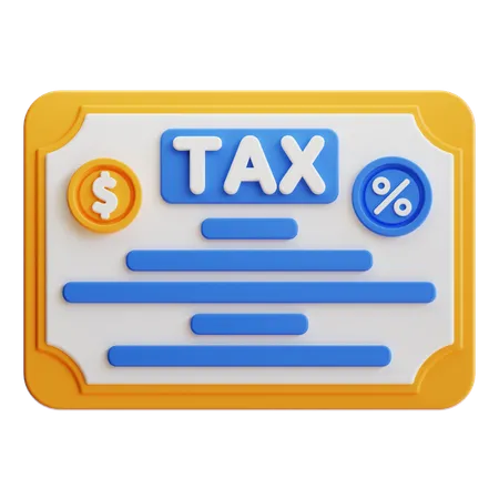 Tax Residence Certificate  3D Icon