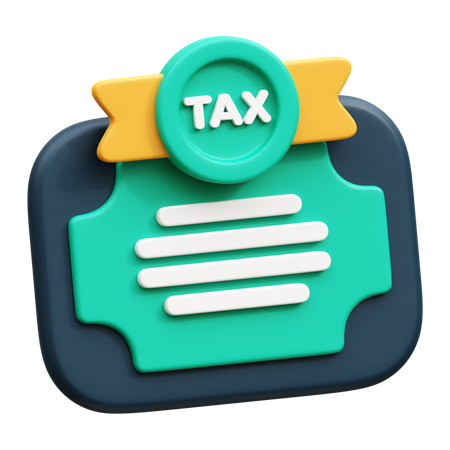 Tax Residence Certificate  3D Icon