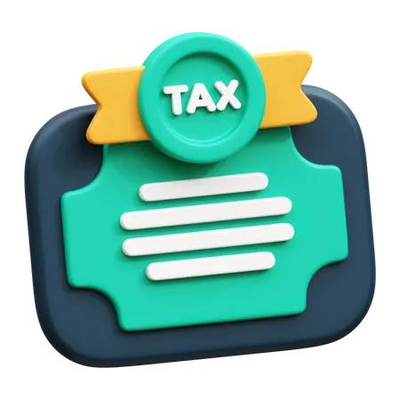 Tax Residence Certificate  3D Icon