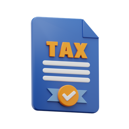 Tax Residence Certificate  3D Icon