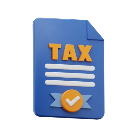 Tax Residence Certificate  3D Icon