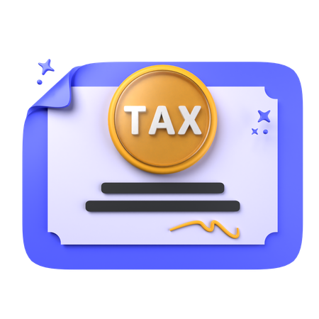 Tax Residence Certificate  3D Icon