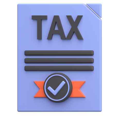 Tax Residence Certificate  3D Icon