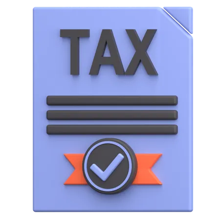 Tax Residence Certificate  3D Icon