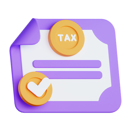 Tax Residence Certificate 3D Illustration