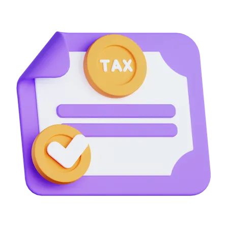 Tax Residence Certificate  3D Illustration