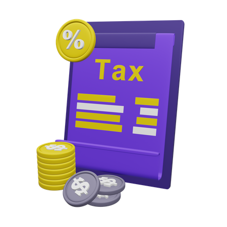 Tax Return Report  3D Icon