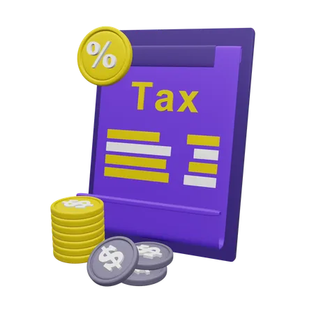 Tax Return Report  3D Icon