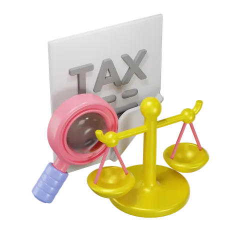 Tax Review And Balancing Icon 3D Icon