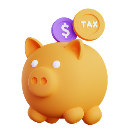 Tax Saving 3D Illustration