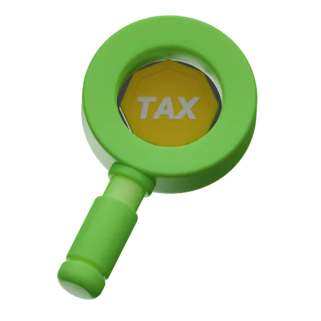 3 D Tax Search Illustration 3D Icon