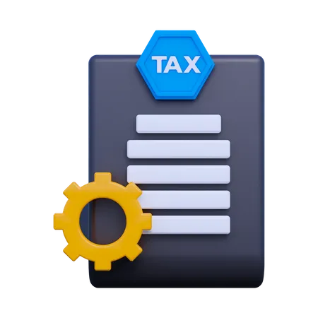 Tax Setting  3D Icon