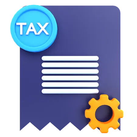 Tax Setting  3D Icon