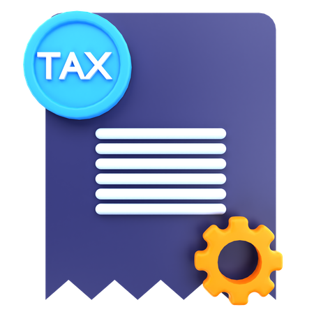 Tax Setting  3D Icon