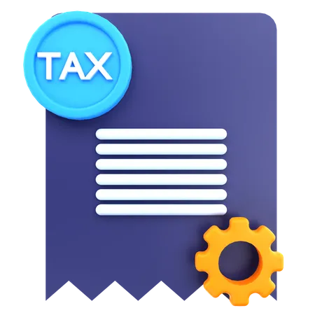 3 D Render Tax Setting Illustration 3D Icon