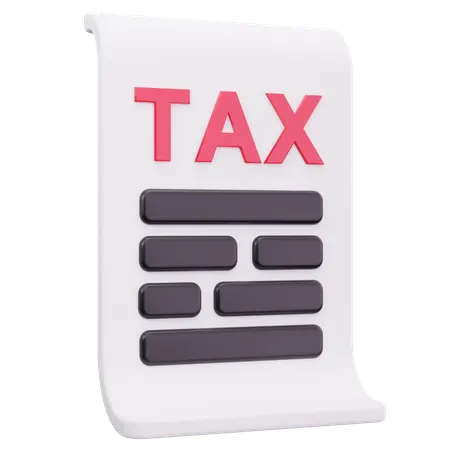 Tax Statement  3D Icon