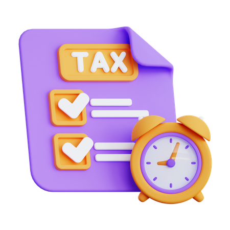 Tax Time 3D Illustration