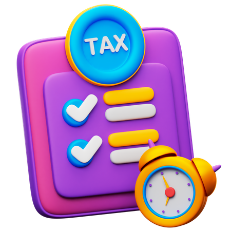Tax Time 3D Icon