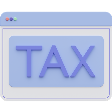 Tax Website  3D Icon