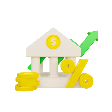 Taxa de juros bancária  3D Icon