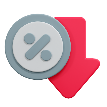 Taxa de perda bancária  3D Icon