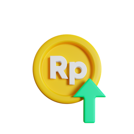 Taxa de rupia alta  3D Icon