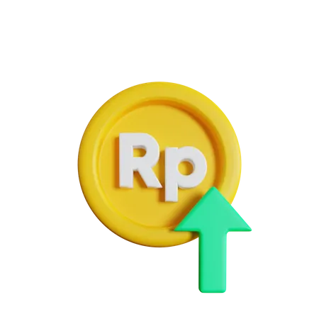 Taxa de rupia alta  3D Icon