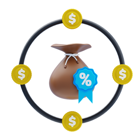 Taxas de fundos  3D Icon