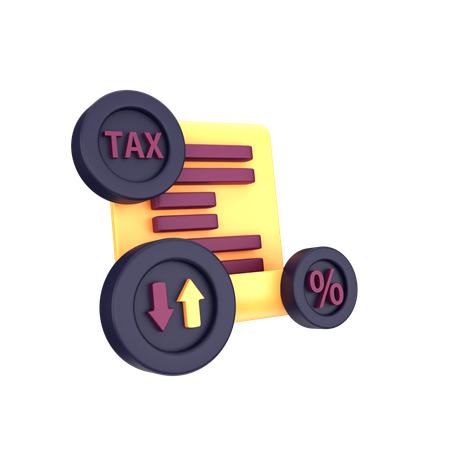 Taxas de imposto  3D Icon