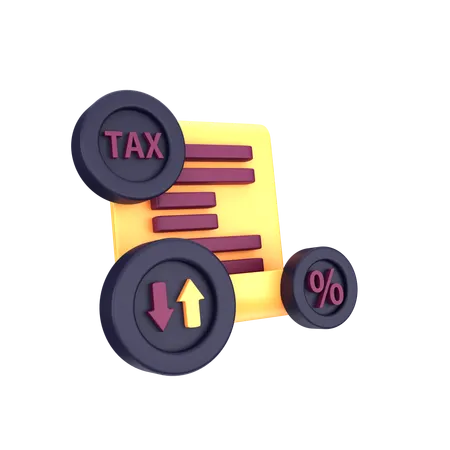 Taxas de imposto  3D Icon