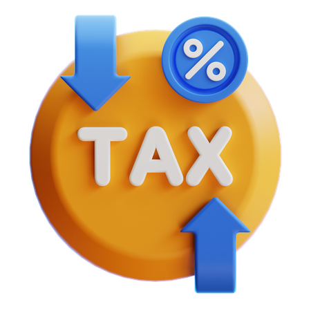 Taxas de imposto  3D Icon