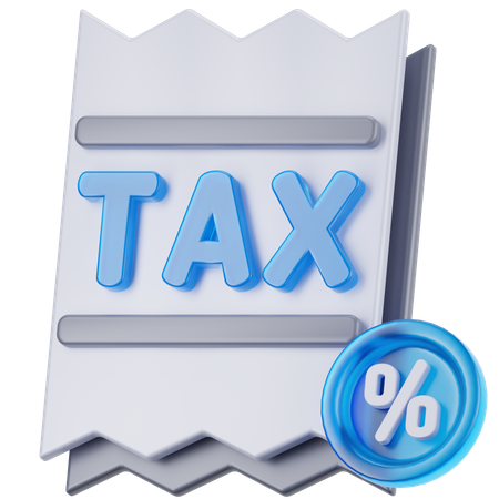 Taxas de imposto  3D Icon