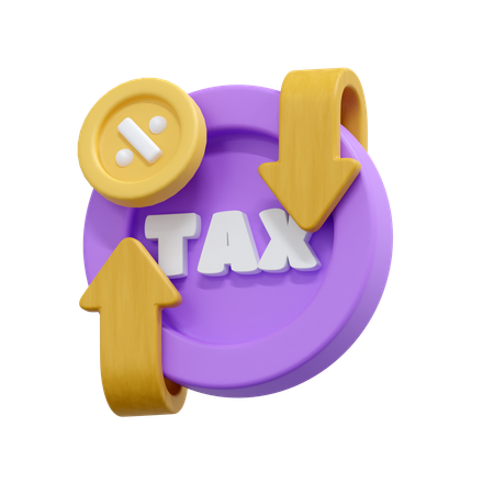 Taxas de imposto  3D Icon