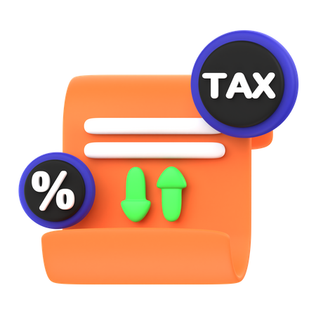Taxas de imposto  3D Icon