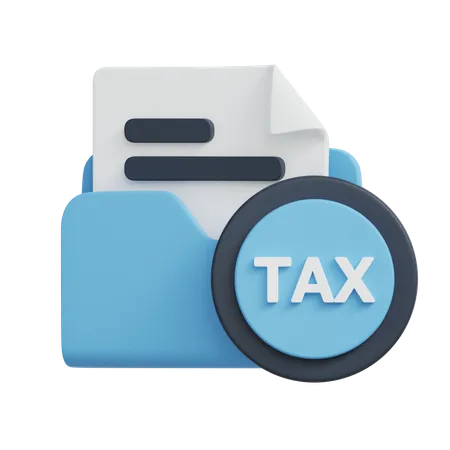 Taxation File Folder 3D Icon