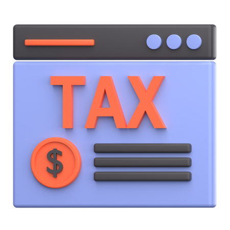 Taxation Website  3D Icon