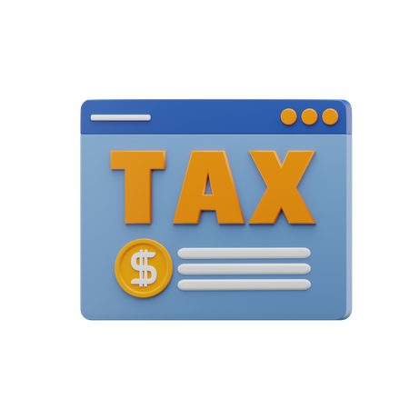 Taxation Website  3D Icon