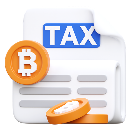 Taxe sur les bitcoins  3D Icon