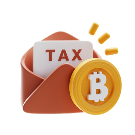 Taxe sur les bitcoins  3D Icon